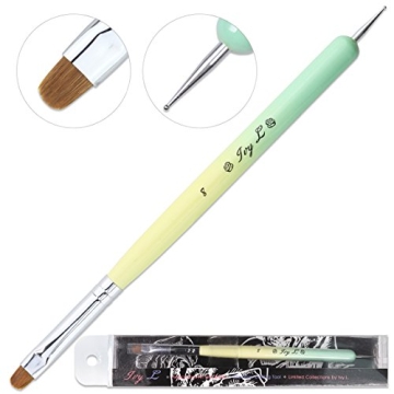 Premium Ivy-L Dual Nail Brush for Gel and Acrylic Art