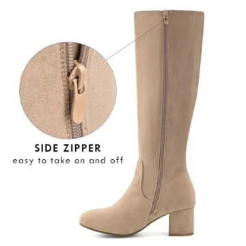 Stylish Knee High Block Heel Boots for Women - Shoe'N Tale