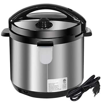 ZENY 1000W 6 Qt 10-in-1 Multi-Use Programmable Electric Pressure Cooker, Slow Cooker, Rice Cooker, Sauté, Yogurt Maker, Bean Maker, Steamer and Keep Warm Rice Cooker