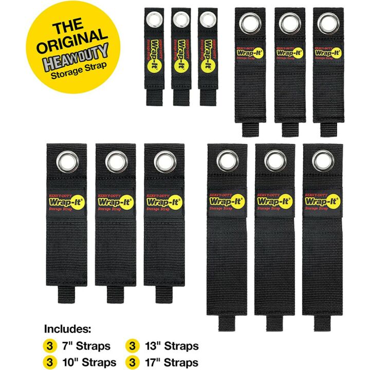 Wrap-It Storage Straps 12 Pack - Organize Cables Easily