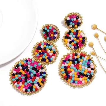 Stylish CEALXHENY Bead Drop Earrings for Every Occasion