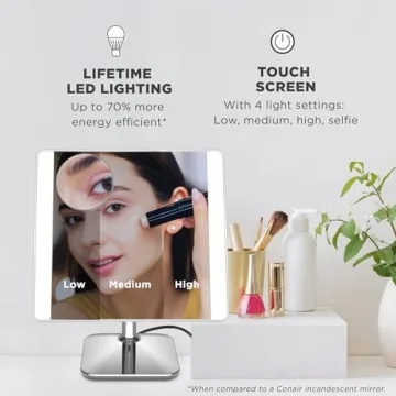 Conair Lighted Makeup Mirror with LED and Phone Holder