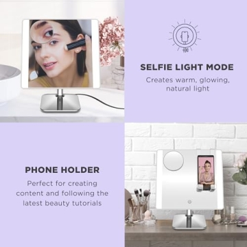 Conair Lighted Makeup Mirror with LED and Phone Holder