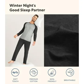 DAVID ARCHY Mens Cotton Pajama Set Soft Comfortable Lounge Wear