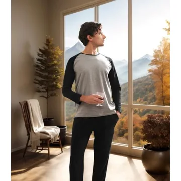 DAVID ARCHY Mens Cotton Pajama Set Soft Comfortable Lounge Wear