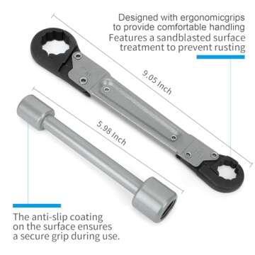 Plumbing Tools Angle Stop Wrench Kit, Angle-on Wrench Professional Plumber Wrench Tools for Installi...