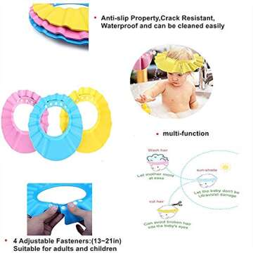 Safe Adjustable Bath Cap for Kids - Fun and Protective