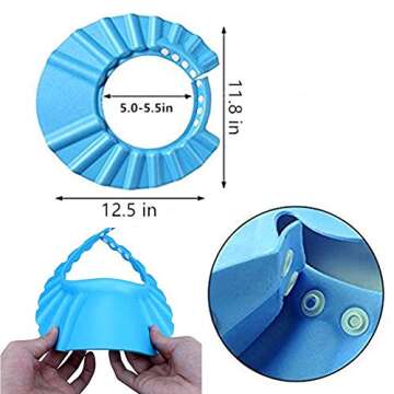 Safe Adjustable Bath Cap for Kids - Fun and Protective
