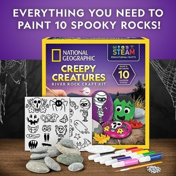 Creepy Creatures Rock Painting Kit for Halloween Fun