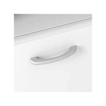 Bush Furniture Cabot White L Shaped Computer Desk