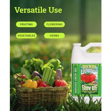 FoxFarm Grow Big Liquid Plant Food - Bloom Fertilizer for Flowers, Fruits, and Vegetables, Perfect for Indoor & Outdoor Potted Plants, NPK 6-4-4 (Gallon)