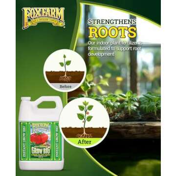 FoxFarm Grow Big Liquid Plant Food - Bloom Fertilizer for Flowers, Fruits, and Vegetables, Perfect for Indoor & Outdoor Potted Plants, NPK 6-4-4 (Gallon)