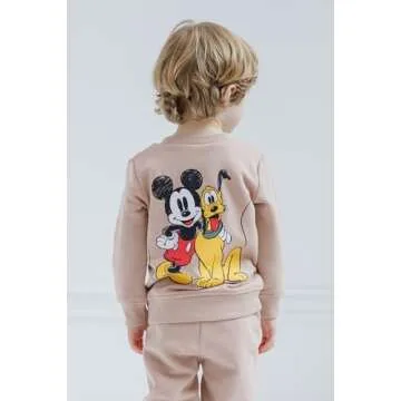 Disney Mickey Mouse Newborn Baby Boys Fleece Sweatshirt and Pants Set Brown 6-9 Months