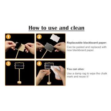 15 Pack Mini Chalkboard Signs for Events and Weddings