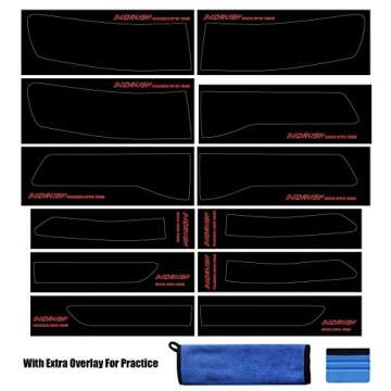 NDRUSH Smoked Taillight Tint Film for Jeep Grand Cherokee