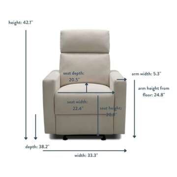 Nurture& The Glider Premium Power Recliner Nursery Glider Chair with Adjustable Head Support | Desig...