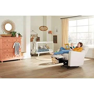 Nurture& The Glider Premium Power Recliner Nursery Glider Chair with Adjustable Head Support | Designed with a Thoughtful Combination of Function and Comfort | Built-in USB Charger (Ivory)