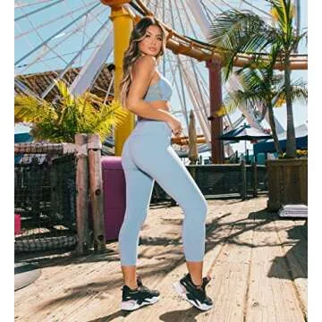 90 Degree By Reflex High Waist Squat Proof Capris - 22” Interlink Workout Capris - French Pink - Small