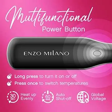 Enzo Milano 2-in-1 Hot Comb for Straight & Wavy Hair