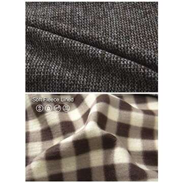 Gioberti Boy's Knitted Full Zip Cardigan Sweater with Soft Brushed Flannel Lining, Melange Coffee, Size 4