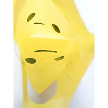 L LIFETIME Smile! Yellow Party Favors Bags Super Strong 24 Pack Loot Birthday Emoji Treat Plastic Bag, 9 x 6 inch - Birthday Gift Bag for Kids Boys and Girls - Plastic Gift Bags with Handles