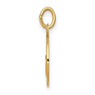 IceCarats 14K Gold Guardian Angel Medal Necklace