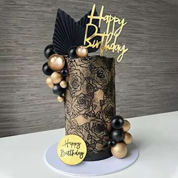 25 PCS Elegant Birthday Cake Topper Set for All Ages