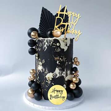 25 PCS Elegant Birthday Cake Topper Set for All Ages