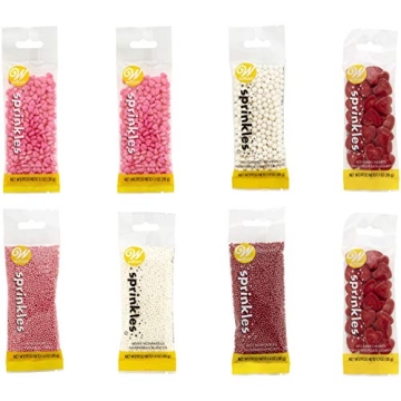 Wilton 8-Count Valentine Sprinkles Dessert Set
