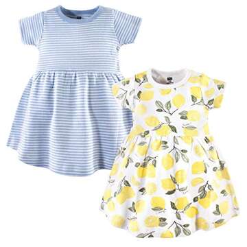 Hudson Baby baby girls Cotton Dresses Casual Dress, Lemons, 3T US