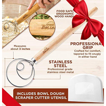 Danish Dough Whisk for Effortless Baking Mastery