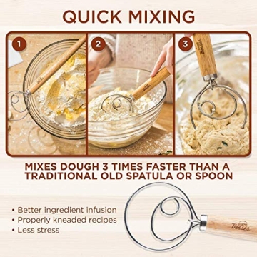 Danish Dough Whisk for Effortless Baking Mastery