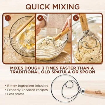 Danish Dough Whisk for Effortless Baking Mastery