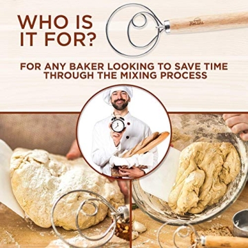Danish Dough Whisk for Effortless Baking Mastery