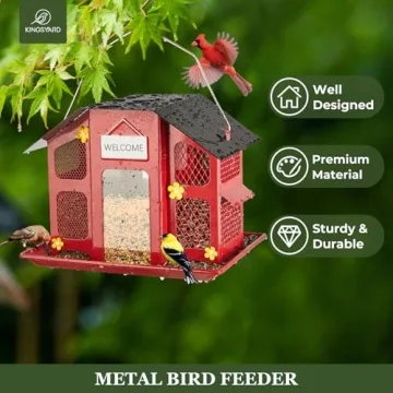 Durable Kingsyard Wild Bird Feeder - Attract Beautiful Birds