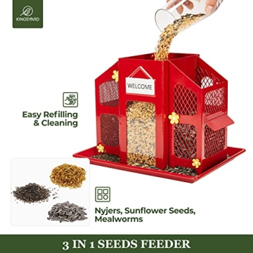 Durable Kingsyard Wild Bird Feeder - Attract Beautiful Birds