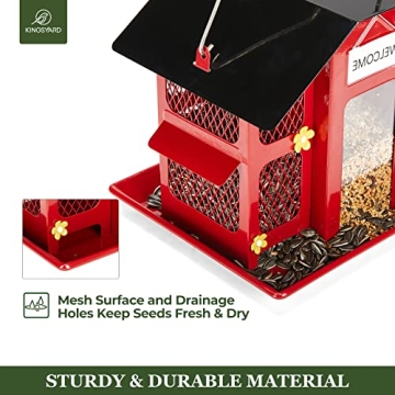 Durable Kingsyard Wild Bird Feeder - Attract Beautiful Birds