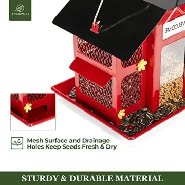 Durable Kingsyard Wild Bird Feeder - Attract Beautiful Birds