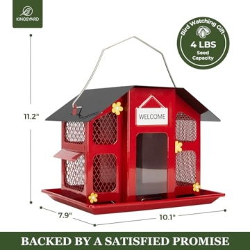 Durable Kingsyard Wild Bird Feeder - Attract Beautiful Birds