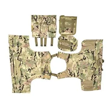 FixtureDisplays® Adjustable Airsoft Vest Paintball Vest Tan Vest 20-24" H, Up to 50" Waist Circumference 16939-NF