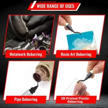 AFA Tooling - Deburring Tool with 16 High Speed Steel Swivel Blades - Works on Metal, Resin, PVC Pipes, Copper, Plastic and 3D Printed Edges - Plumbing & 3D Printing Burr Removal Reamer Tool