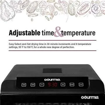 Gourmia GFD1680 Food Dehydrator with 6 Drying Trays