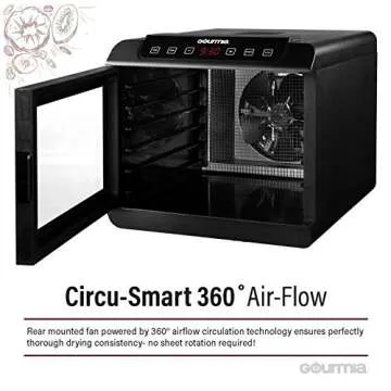 Gourmia GFD1680 Food Dehydrator with 6 Drying Trays