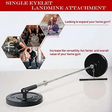 Single Eyelet Landmine Attachment for Olympic Bars