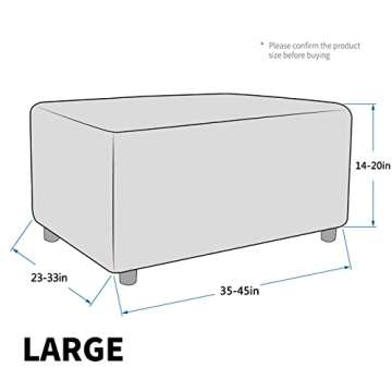 MAXIJIN Velvet Ottoman Slipcover for Elegant Home Style