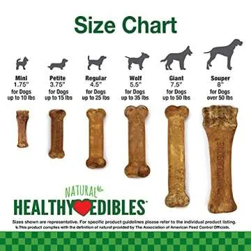 Nylabone Healthy Edibles Natural Dog Chews Long Lasting Bacon Flavor Treats for Dogs, Small/Regular (3 Count)