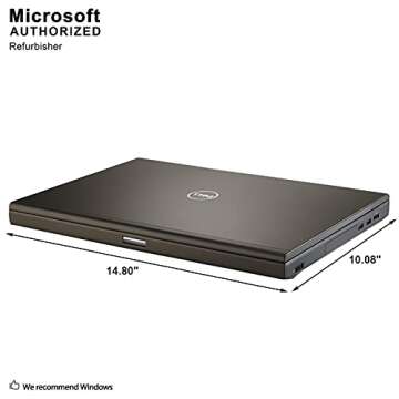 Dell Precision M4700 15in Notebook PC - Intel Core i7-3720QM 2.6GHz 8GB 500GB DVDRW Windows 10 Professional (Renewed)