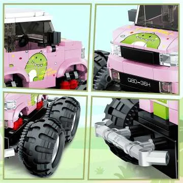 Funbud Pink RC Car Building Toys for Kids Ages 6-12