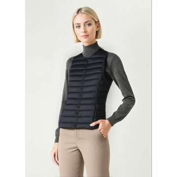 NEWFINE Women's Lightweight Puffer Vest - Warm, Packable & Trendy for Outdoor Adventures