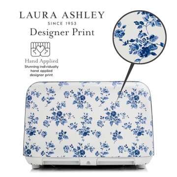 Elegant VQ Laura Ashley 4 Slice Toaster with Adjustable Heating